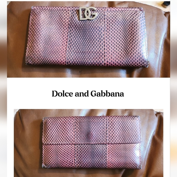 Dolce & Gabbana python convertible clutch/evening bag removable chain - Picture 6 of 17